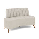 Sofá 2 Lugares Living 135cm Pé Palito Maraú Bouclê Bege K01 -