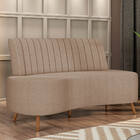 Sofá 2 Lugares Living 135cm Pé Palito Maraú Bouclê Creme K01