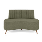 Sofá 2 Lugares Living 135cm Pé Palito Maraú Bouclê Verde K01