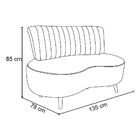Sofá 2 Lugares Living 135cm Pé Palito Maraú Suede Chumbo K01