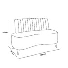 Sofá 2 Lugares Living 135cm Pé Palito Maraú Veludo Bege K01 -