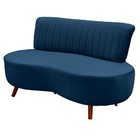 Sofá 2 Lugares Living 135cm Pé Palito Maraú Veludo K01 - D'ro