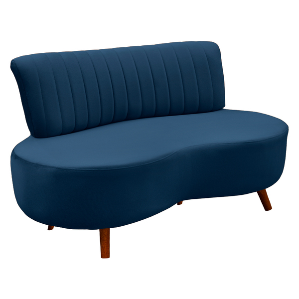 Sofá 2 Lugares Living 135cm Pé Palito Maraú Veludo K01 - D'ro