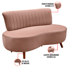 Sofá 2 Lugares Living 135cm Pé Palito Maraú Veludo K01 - D'ro