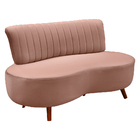 Sofá 2 Lugares Living 135cm Pé Palito Maraú Veludo K01 - D'ro