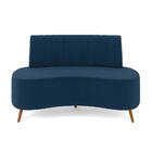 Sofá 2 Lugares Living 135cm Pé Palito Maraú Veludo K01 - D'ro