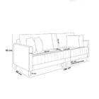 Sofá 2 Lugares Living 156cm Pés Madeira Cléo Bouclê Cinza Cla