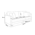 Sofá 2 Lugares Living 156cm Pés Madeira Cléo Bouclê Cinza K01