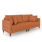 Sofá 2 Lugares Living 156cm Pés Madeira Cléo Bouclê K01 - D'r