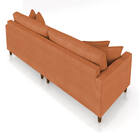 Sofá 2 Lugares Living 156cm Pés Madeira Cléo Bouclê Terra K01