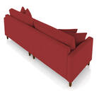 Sofá 2 Lugares Living 156cm Pés Madeira Cléo Veludo Vermelho