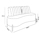 Sofá 2 Lugares Living 160cm Pé Ferro Dourado Maraú Bouclê Azu