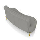 Sofá 2 Lugares Living 160cm Pé Ferro Dourado Maraú Bouclê Cin