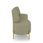 Sofá 2 Lugares Living 160cm Pé Ferro Dourado Maraú Bouclê K01