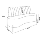 Sofá 2 Lugares Living 160cm Pé Ferro Dourado Maraú Bouclê K01