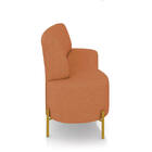 Sofá 2 Lugares Living 160cm Pé Ferro Dourado Maraú Bouclê Mos