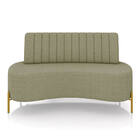 Sofá 2 Lugares Living 160cm Pé Ferro Dourado Maraú Bouclê Ver