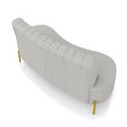 Sofá 2 Lugares Living 160cm Pé Ferro Dourado Maraú Linho Cinz