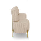 Sofá 2 Lugares Living 160cm Pé Ferro Dourado Maraú Linho K01