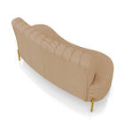 Sofá 2 Lugares Living 160cm Pé Ferro Dourado Maraú Linho K01