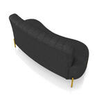 Sofá 2 Lugares Living 160cm Pé Ferro Dourado Maraú Sint Pu K0