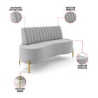 Sofá 2 Lugares Living 160cm Pé Ferro Dourado Maraú Veludo Cin