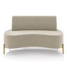 Sofá 2 Lugares Living 160cm Pé Ferro Dourado Maraú Veludo K01