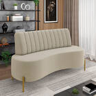 Sofá 2 Lugares Living 160cm Pé Ferro Dourado Maraú Veludo K01