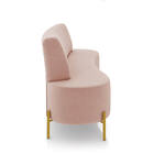 Sofá 2 Lugares Living 160cm Pé Ferro Dourado Maraú Veludo K01