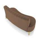 Sofá 2 Lugares Living 160cm Pé Ferro Dourado Maraú Veludo Mar