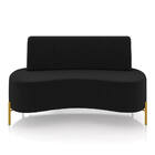 Sofá 2 Lugares Living 160cm Pé Ferro Dourado Maraú Veludo Pre