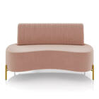 Sofá 2 Lugares Living 160cm Pé Ferro Dourado Maraú Veludo Ros