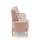 Sofá 2 Lugares Living 160cm Pé Ferro Dourado Maraú Veludo Ros