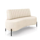 Sofá 2 Lugares Living 160cm Pé Ferro Pto Maraú Bouclê K01 - D