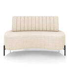 Sofá 2 Lugares Living 160cm Pé Ferro Pto Maraú Bouclê K01 - D