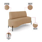 Sofá 2 Lugares Living 160cm Pé Ferro Pto Maraú Linho Areia K0