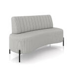 Sofá 2 Lugares Living 160cm Pé Ferro Pto Maraú Linho Cinza K0