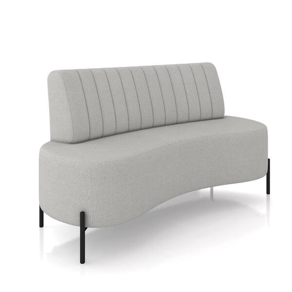 Sofá 2 Lugares Living 160cm Pé Ferro Pto Maraú Linho Cinza K0