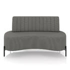 Sofá 2 Lugares Living 160cm Pé Ferro Pto Maraú Linho Grafite