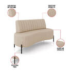 Sofá 2 Lugares Living 160cm Pé Ferro Pto Maraú Linho K01 - D'