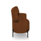 Sofá 2 Lugares Living 160cm Pé Ferro Pto Maraú Sintético Pu M