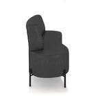 Sofá 2 Lugares Living 160cm Pé Ferro Pto Maraú Sintético Pu P