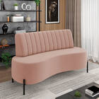 Sofá 2 Lugares Living 160cm Pé Ferro Pto Maraú Veludo K01 - D