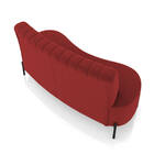 Sofá 2 Lugares Living 160cm Pé Ferro Pto Maraú Veludo Vermelh