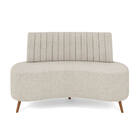 Sofá 2 Lugares Living 160cm Pé Palito Maraú Bouclê Bege K01 -