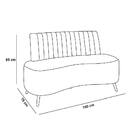 Sofá 2 Lugares Living 160cm Pé Palito Maraú Bouclê K01 - D'ro
