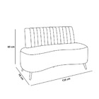 Sofá 2 Lugares Living 160cm Pé Palito Maraú Bouclê Verde K01