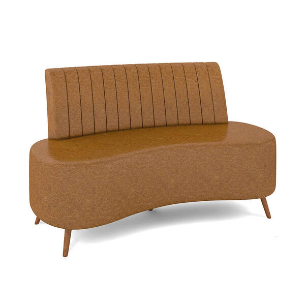 Sofá 2 Lugares Living 160cm Pé Palito Maraú Sintético Pu Noze