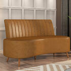 Sofá 2 Lugares Living 160cm Pé Palito Maraú Sintético Pu Noze