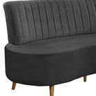 Sofá 2 Lugares Living 160cm Pé Palito Maraú Veludo Grafite K0